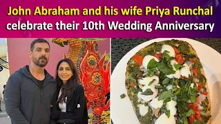 John Abraham-Priya Runchal's 10th wedding anniversary celebration is all about Pizza and Love