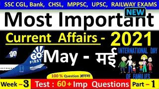 15 to 21 May Current Affairs 2021  Weekly Current Affairs | Rapid Revision | Crack Exam| Current GK