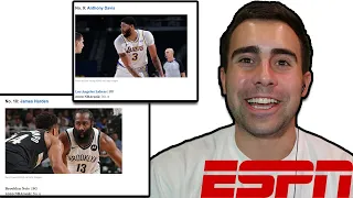 REACTING TO ESPN'S TOP 100 NBA PLAYERS LIST!
