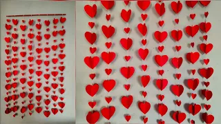 DIY / Wall Hanging Ideas / Paper Heart Wall Decorations / DIY Craft Ideas / Wall Decor Ideas