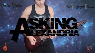 Asking Alexandria - Intro and Alone again (guitar cover with screen tabs) DROP D + 7 STRING