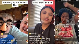 Filter Prank On MoM  TikTok Funny reaction #part 2