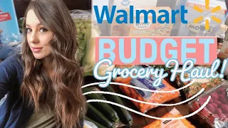 $150 Budget WALMART GROCERY HAUL + Weekly Meal Plan! (LARGE FAMILY)