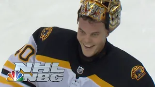 Tuukka Rask leaves net by mistake thinking it's 2-1 in hilarious close call | NBC Sports