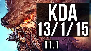 UDYR vs KHA'ZIX (JUNGLE) | Rank 2 Udyr, 13/1/15, Legendary, 900+ games | EUW Master | v11.1