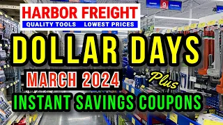 Harbor Freight Dollar Days March 2024 Plus Super Coupons & Instant Savings Coupons