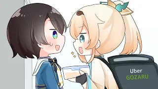 Subaru meets Uber GOZARU  【Animated Hololive/Eng sub】【Ōzora Subaru/ Kazama Iroha】