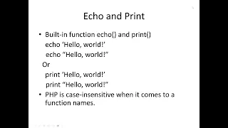 Web Programming Server Side | Introduction to Php (Ch1)