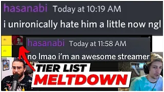 Hasan MALDS Over Tier List, Hates xQc Unironically Now