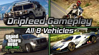 GTA Online: The Contract ALL Dripfeed Vehicles Showcase! (Gameplay, Customization, and More)