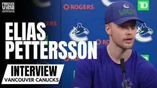Elias Pettersson Reacts to Vancouver Canucks Impressive Playoff Push & His Improved Play