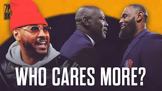 Carmelo Answers Who Cares More About Being THE GOAT: Michael Jordan or LeBron James?