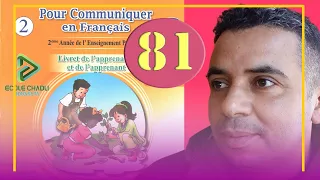 pour communiquer en français 2 aep page 81 activités orales