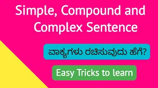 Simple compound and complex sentence | Sentence structure | Transformation of sentences