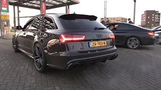 Sport Cars Takeover Petrol Station! Revs & Accelerations!