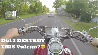 POV Test Ride 2003 Kawasaki Vulcan 1600 Blow Up Did I just ruin the engine??