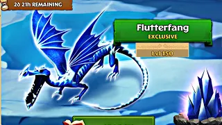 FLUTTERFANG MAX LEVEL 150 TITAN MODE - New Exclusive Shivertooth - Dragons: Rise of Berk