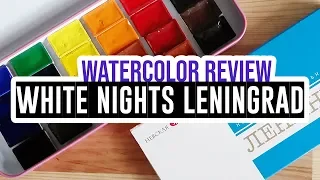 Review & demo - Leningrad watercolor set of 24 colors