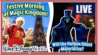 🔴Live: The Hatbox Ghost Arrives at Disney World!  Morning at Magic Kingdom - Disney World Livestream