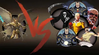 Shadow Fight 2, Angel Knight Vs Saitama, Grim Reaper And All Titans