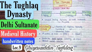 The Tughlaq Dynasty -- Ghiyasuddin Tughlaq || Delhi Sultanate || Medieval History || Lec. 9