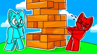 Luczek vs Pimpek WIELKA JENGA w Roblox! 🧱