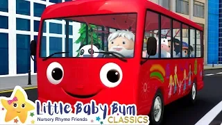 Wheels On The Bus V13 | +30 Minutes of Nursery Rhymes | Moonbug TV | #vehiclessongs