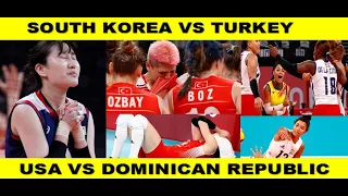 USA VS DOMINICAN REPUBLIC / SOUTH KOREA VS TURKEY TOKYO OLYMPICS QUARTERFINALS
