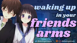 waking up in your friend’s arms ASMR 💜  (F4A) [friends to lovers] [accidental cuddling] [whispering]