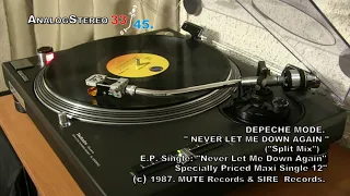Depeche Mode:  "Never Let Me down Again" ( Split Mix ) ... En Vinyl Maxi Single 12" ¡¡¡