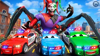 Ultimate Spider Joker Chase - Police Car Chase to takedown the Monster, Police Pursuit, Car Crash