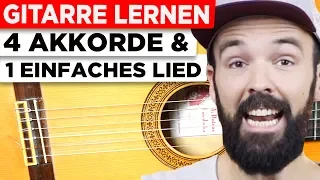 Gitarre lernen - 4 Akkorde, 1 einfaches Lied & weitere Tipps - einfach & auf deutsch