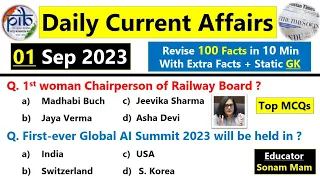 1 Sept 2023 Current Affairs | Daily Current affairs | Today current affairs | Current affairs 2023