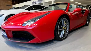 🚀🚀FERRARI 488 SPIDER UM BELO EXEMPLAR DA MARCA ITALIANA TEM MOTOR V8 BITURBO DE 670🐎 VEJA TUDO!!!