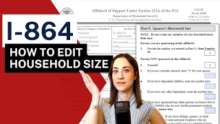 HOW TO EDIT I-864 HOUSEHOLD SIZE Using Adobe Acrobat