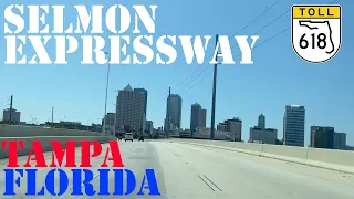 Selmon Expressway West - Downtown Tampa - Florida - 4K Highway Drive