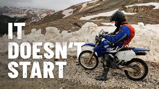 His Suzuki is not starting at 4000 meters altitude - welcome to Colorado! |S6-E109|