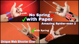 4 Unique and Easy Way SPIDER-MAN Web Shooter You Can Make at Home | DIY Spiderman Web | Marvel Fan