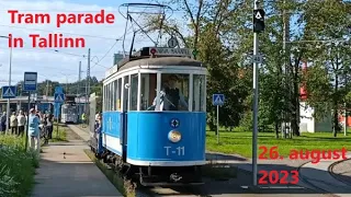 Tram parade in Tallinn 26.08.2023