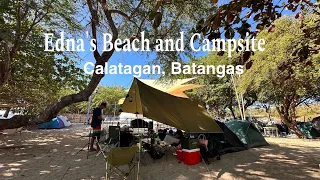 First Beach Camping Experience at Edna’s Beach Campsite| Crowded Tents! | 3D2N HolyWeek 2024