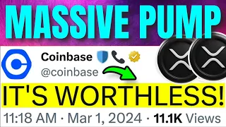 RIPPLE XRP NEWS TODAY XRP RIPPLE: COINBASE TRIES PUMPING XRP PRICE BY 140,000% RIGHT NOW !!!