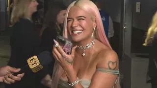 Karol G Calls Her Dad After First GRAMMY Win! (Exclusive)