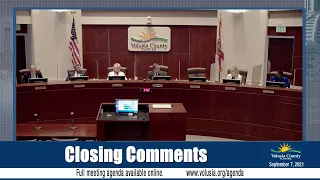 Volusia County Council  Meeting September 7, 2021