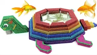 DIY - Build Awesome Turtle Model Aquarium Fish Pond With Magnetic Balls - Amazing Magnet Balls