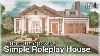 Bloxburg - Simple Roleplay House Speedbuild (no gamepasses)