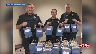 Officers receive gifts during National Police Week