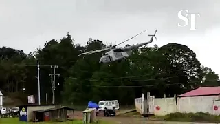 Mexican navy helicopter makes crash landing