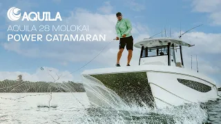 Aquila 28 Molokai Power Catamaran | New Offshore Line