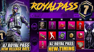 A7 Royal Pass New Release Date & Timing | I Got Free Mythic | New Season Reset |PUBGM