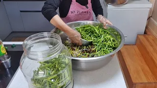 마늘쫑장아찌 맛있게 담는 방법 ~ 끓이지 않아도 변하지 않아요